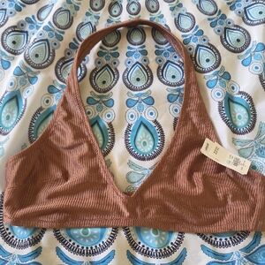 Aerie Metallic Brown Bikini Top